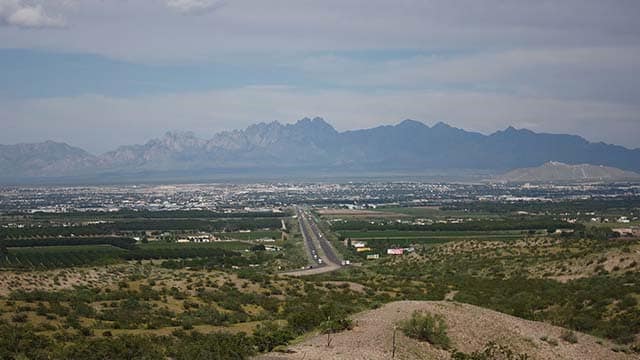 Las Cruces and the Mesilla Valley from the hills